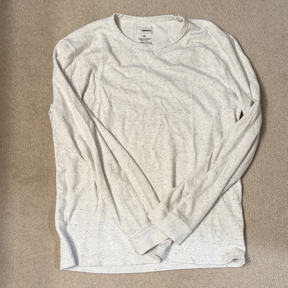 GAP Men's Heathered Gray Long Sleeve Tee